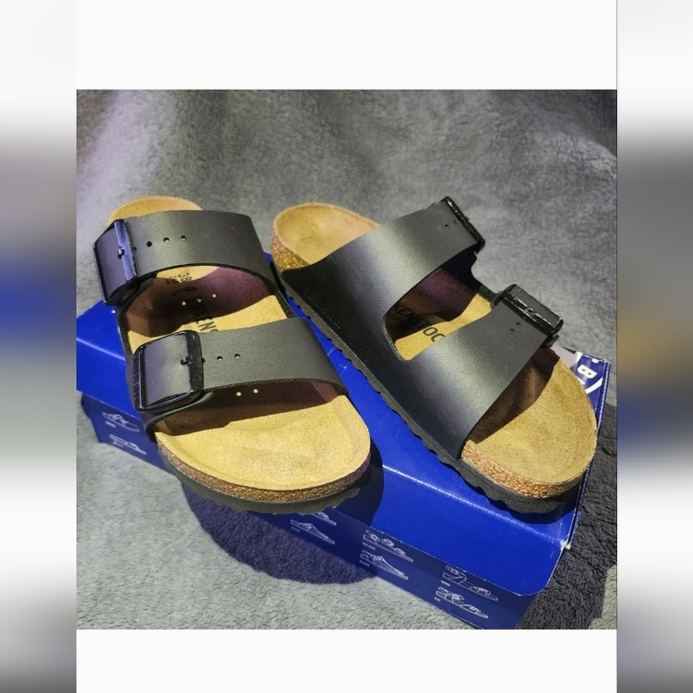Birkenstock Black and Brown Women's Or Mens's Sandals